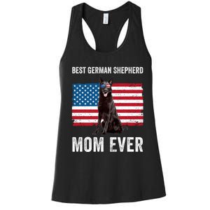 Best German Shepherd Mom Ever 4th Of July Gsd Mom Women's Racerback Tank