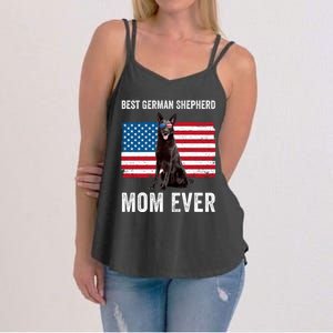 Best German Shepherd Mom Ever 4th Of July Gsd Mom Women's Strappy Tank