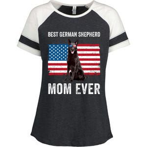 Best German Shepherd Mom Ever 4th Of July Gsd Mom Enza Ladies Jersey Colorblock Tee