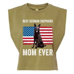 Best German Shepherd Mom Ever 4th Of July Gsd Mom Garment-Dyed Women's Muscle Tee