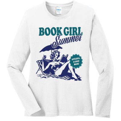 Book Girl Summer Ladies Long Sleeve Shirt