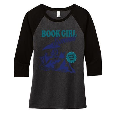 Book Girl Summer Women's Tri-Blend 3/4-Sleeve Raglan Shirt