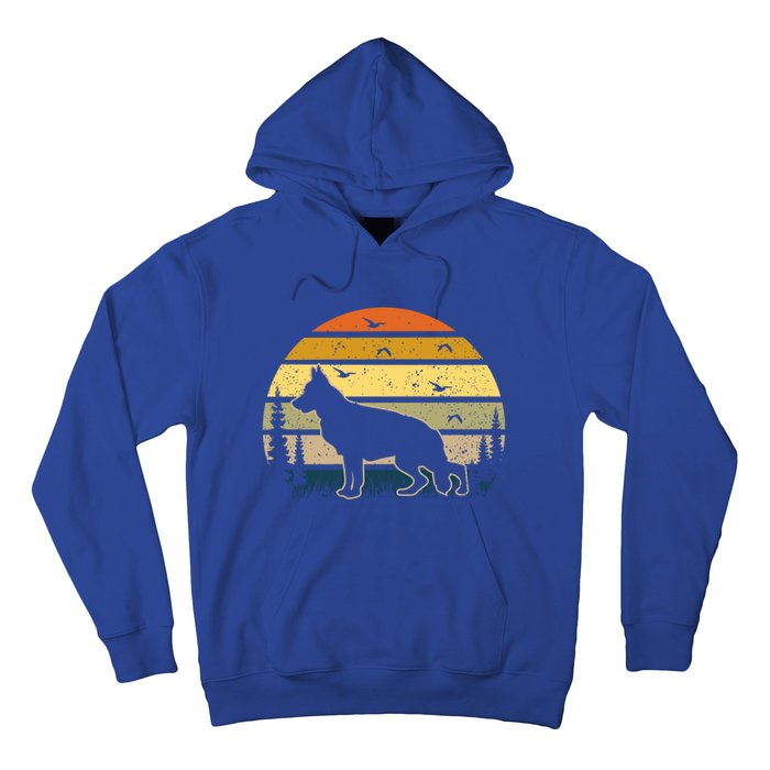 Black Ger Shepherd Dog Sunset Gift Hoodie