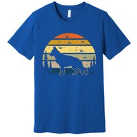 Black Ger Shepherd Dog Sunset Gift Premium T-Shirt