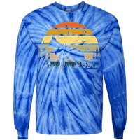 Black Ger Shepherd Dog Sunset Gift Tie-Dye Long Sleeve Shirt