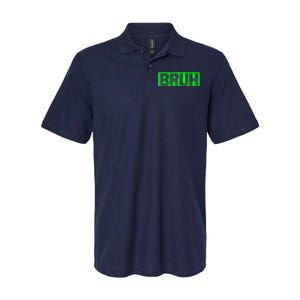 Bruh Gamer Slang Meme Design Funny Saying Bruh Gamers Softstyle Adult Sport Polo