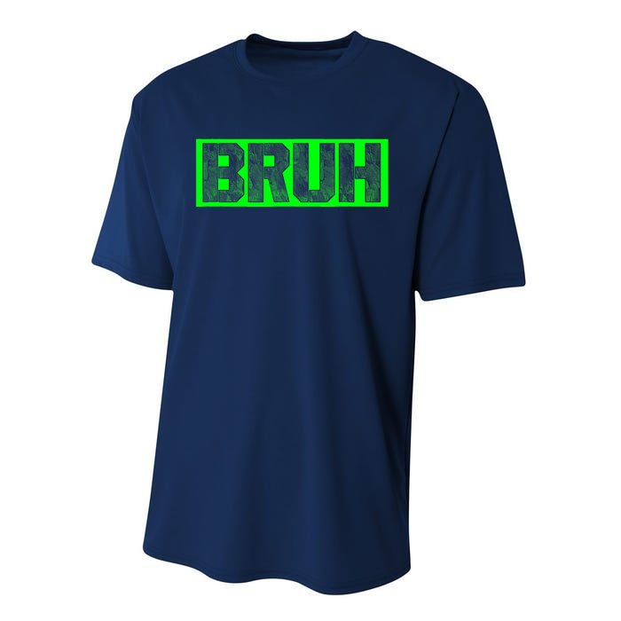 Bruh Gamer Slang Meme Design Funny Saying Bruh Gamers Performance Sprint T-Shirt