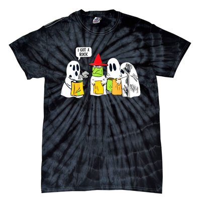 Boo Ghost Scary I Got A Rock Funny Halloween Tie-Dye T-Shirt