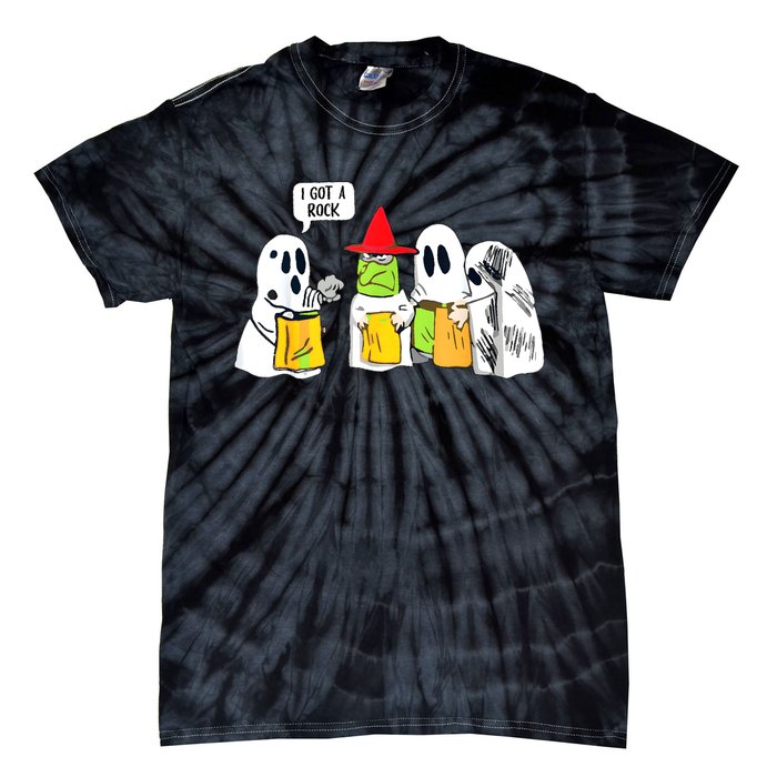 Boo Ghost Scary I Got A Rock Funny Halloween Tie-Dye T-Shirt