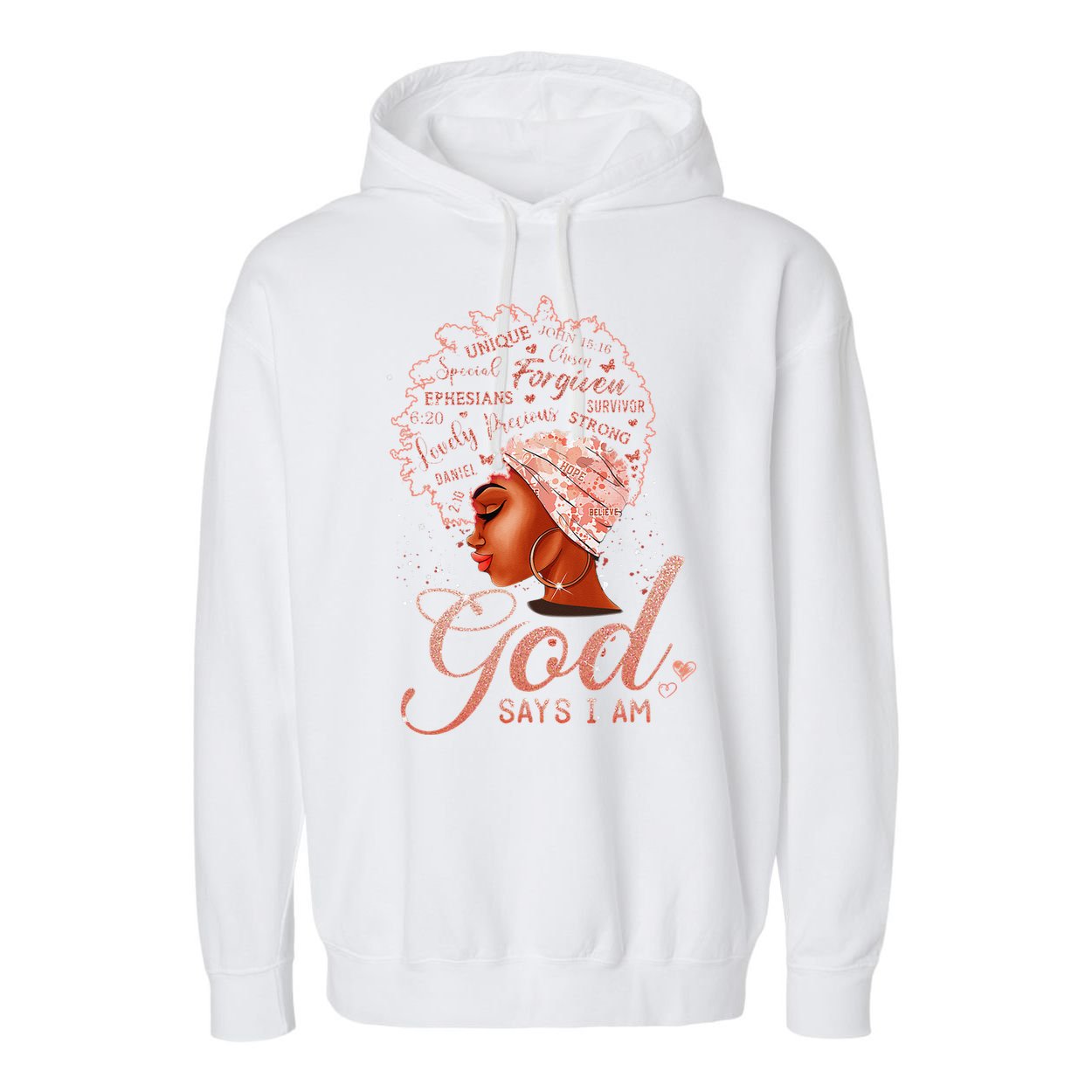 Black God Says I Am Black Melanin History Month Pride Garment-Dyed Fleece Hoodie