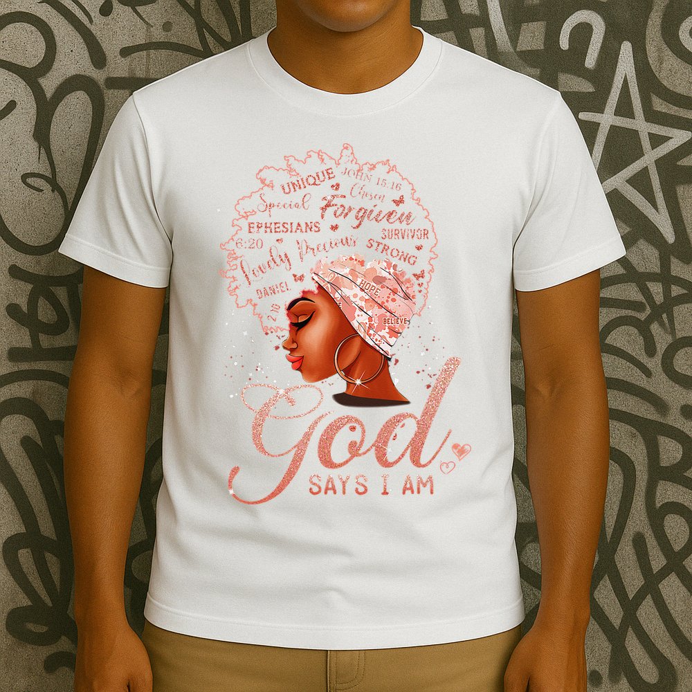 Black God Says I Am Black Melanin History Month Pride T-Shirt