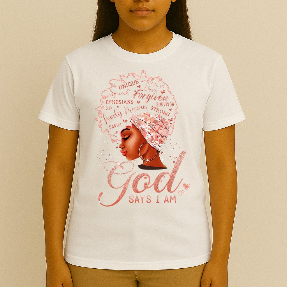 Black God Says I Am Black Melanin History Month Pride T-Shirt