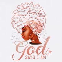 Black God Says I Am Black Melanin History Month Pride T-Shirt