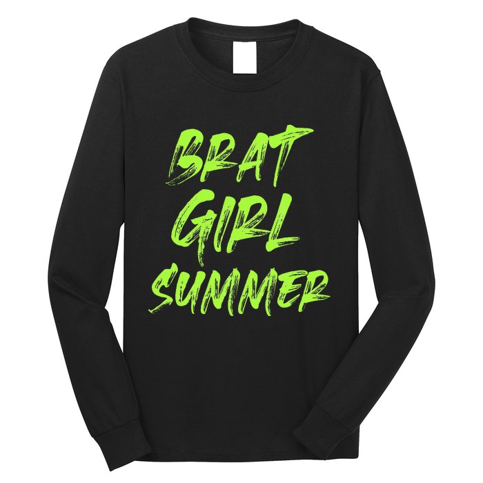 Brat Girl Summer Funny Vintage Summer Long Sleeve Shirt