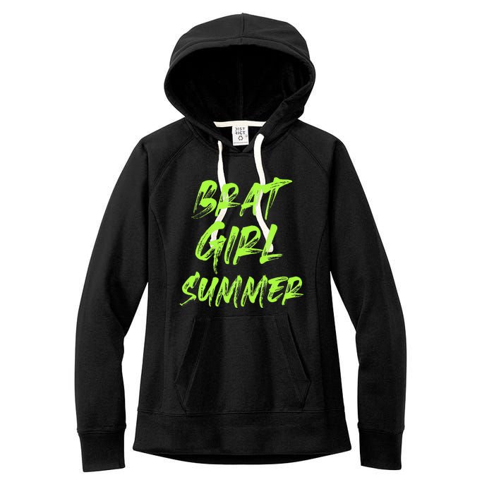 Brat Girl Summer Funny Vintage Summer Women's Fleece Hoodie