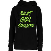 Brat Girl Summer Funny Vintage Summer Womens Funnel Neck Pullover Hood