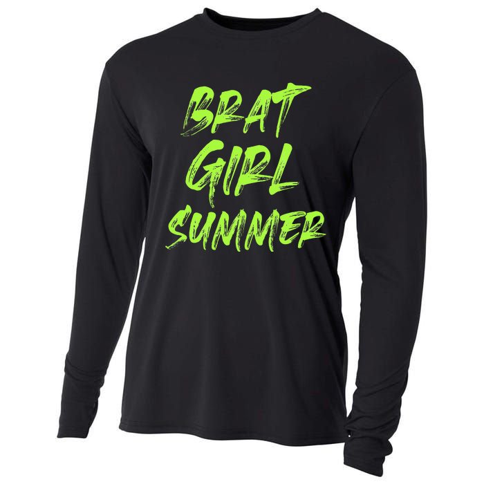 Brat Girl Summer Funny Vintage Summer Cooling Performance Long Sleeve Crew