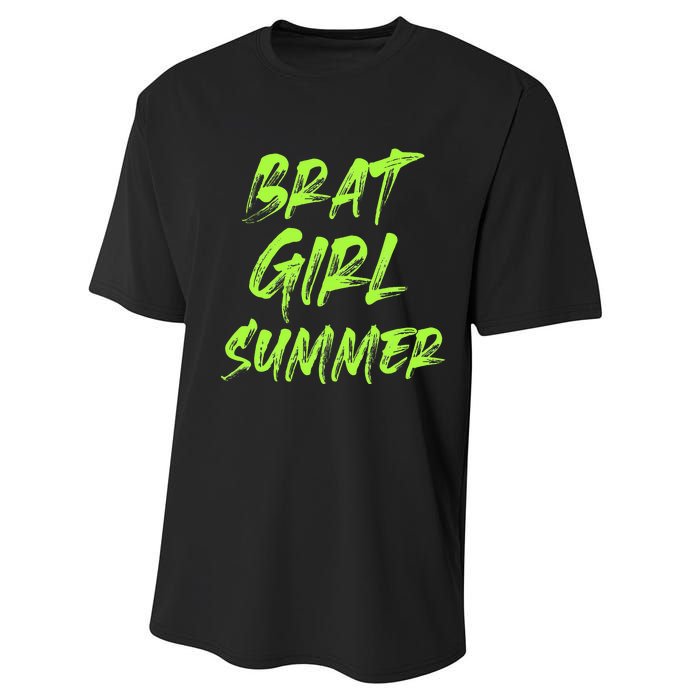 Brat Girl Summer Funny Vintage Summer Performance Sprint T-Shirt