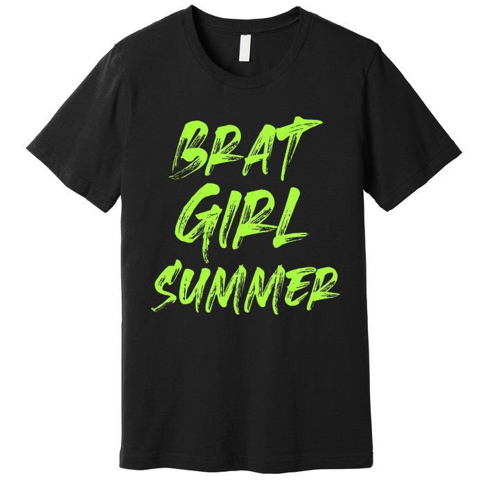 Brat Girl Summer Funny Vintage Summer Premium T-Shirt