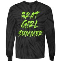 Brat Girl Summer Funny Vintage Summer Tie-Dye Long Sleeve Shirt