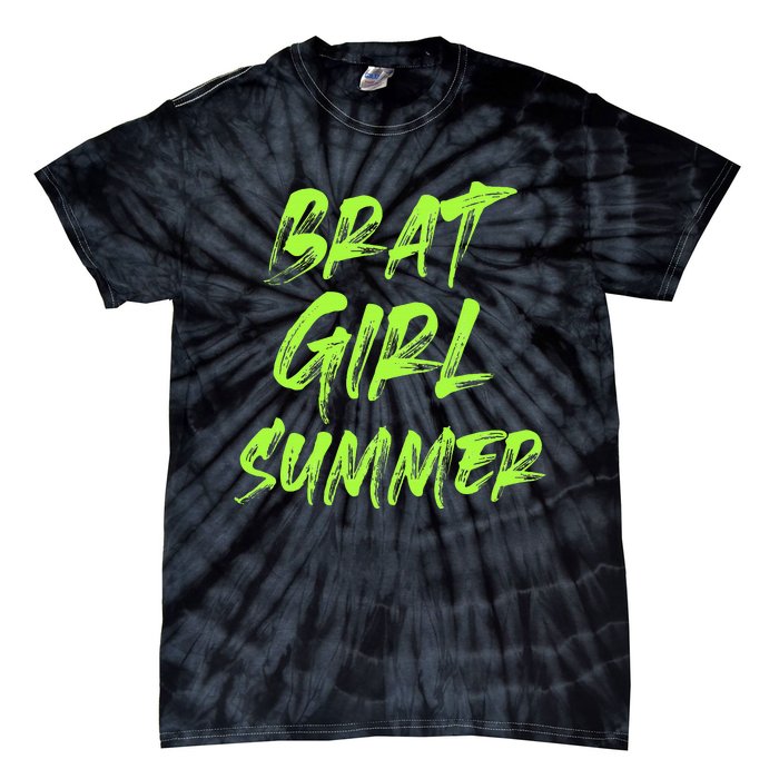 Brat Girl Summer Funny Vintage Summer Tie-Dye T-Shirt