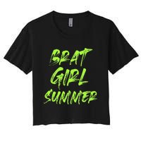 Brat Girl Summer Funny Vintage Summer Women's Crop Top Tee