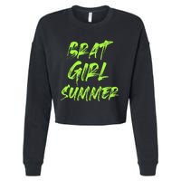 Brat Girl Summer Funny Vintage Summer Cropped Pullover Crew