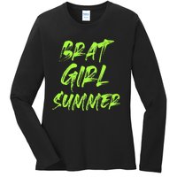 Brat Girl Summer Funny Vintage Summer Ladies Long Sleeve Shirt