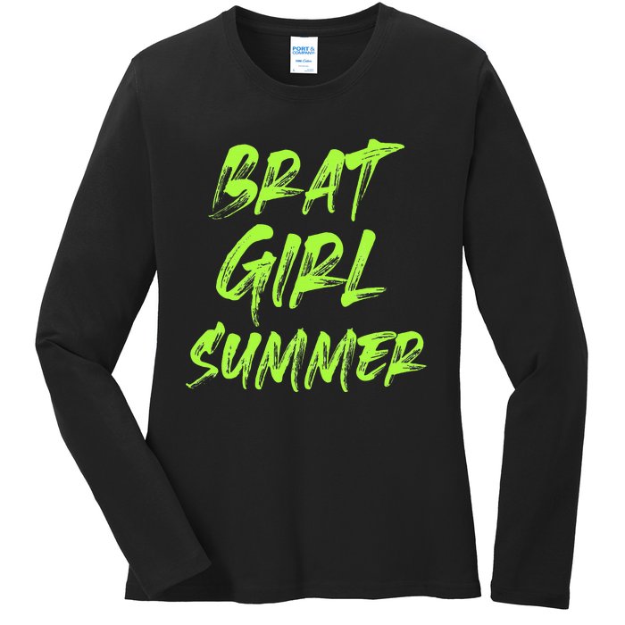 Brat Girl Summer Funny Vintage Summer Ladies Long Sleeve Shirt