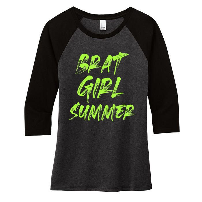 Brat Girl Summer Funny Vintage Summer Women's Tri-Blend 3/4-Sleeve Raglan Shirt