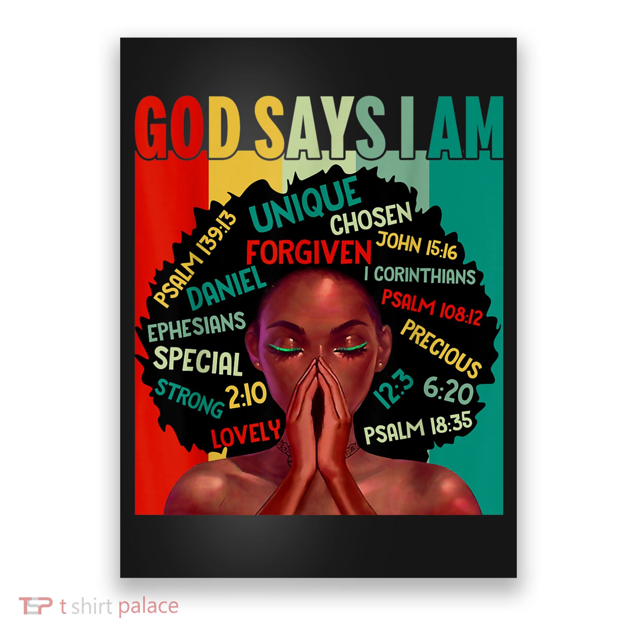 Black God Says I Am Black History Juneteenth Melanin Poster