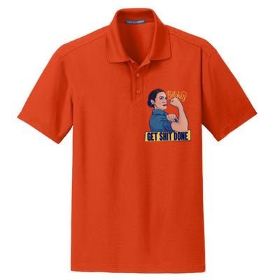 Bitches Get Shit Done Aoc Alexandria Ocasio Cortez Gift Dry Zone Grid Polo