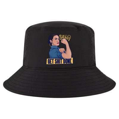 Bitches Get Shit Done Aoc Alexandria Ocasio Cortez Gift Cool Comfort Performance Bucket Hat