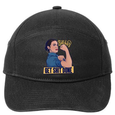 Bitches Get Shit Done Aoc Alexandria Ocasio Cortez Gift 7-Panel Snapback Hat