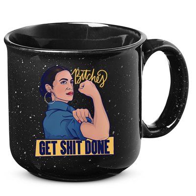 Bitches Get Shit Done Aoc Alexandria Ocasio Cortez Gift 15oz Campfire Ceramic Mug