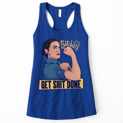 Bitches Get Shit Done Aoc Alexandria Ocasio Cortez Gift Womens Tank Top