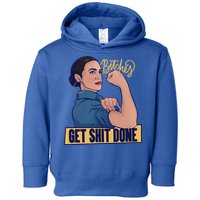 Bitches Get Shit Done Aoc Alexandria Ocasio Cortez Gift Toddler Hoodie