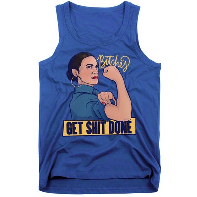 Bitches Get Shit Done Aoc Alexandria Ocasio Cortez Gift Tank Top