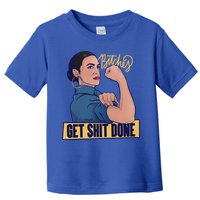 Bitches Get Shit Done Aoc Alexandria Ocasio Cortez Gift Toddler T-Shirt