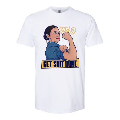 Bitches Get Shit Done Aoc Alexandria Ocasio Cortez Gift Softstyle CVC T-Shirt