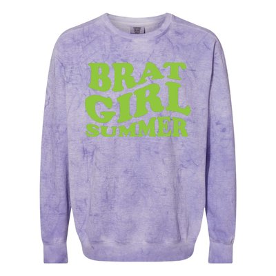 Brat Girl Summer Cute Retro Summer Colorblast Crewneck Sweatshirt