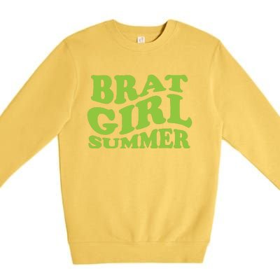 Brat Girl Summer Cute Retro Summer Premium Crewneck Sweatshirt