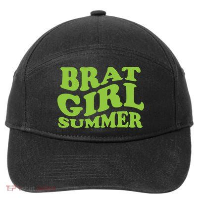 Brat Girl Summer Cute Retro Summer 7-Panel Snapback Hat