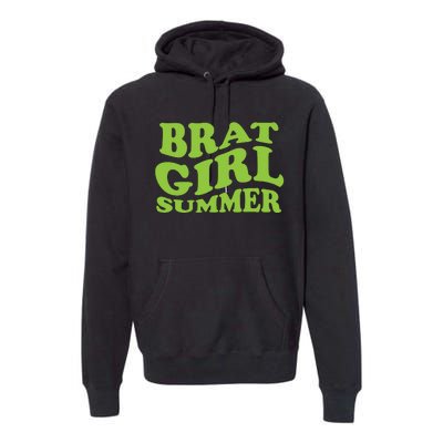 Brat Girl Summer Cute Retro Summer Premium Hoodie