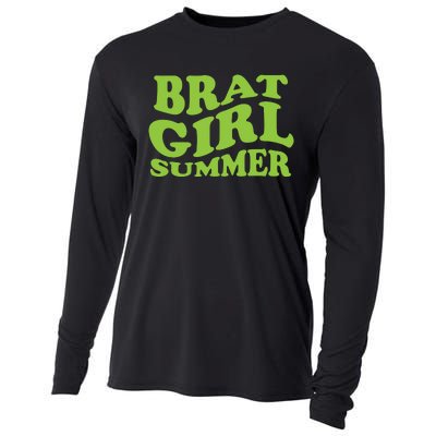 Brat Girl Summer Cute Retro Summer Cooling Performance Long Sleeve Crew