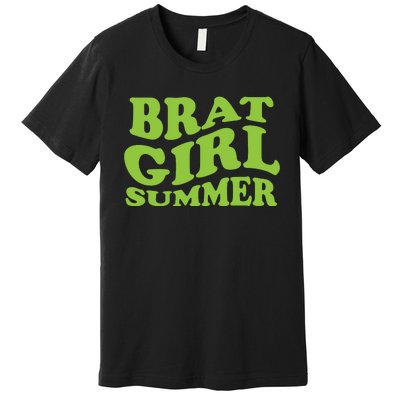 Brat Girl Summer Cute Retro Summer Premium T-Shirt