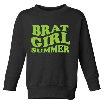 Brat Girl Summer Cute Retro Summer Toddler Sweatshirt