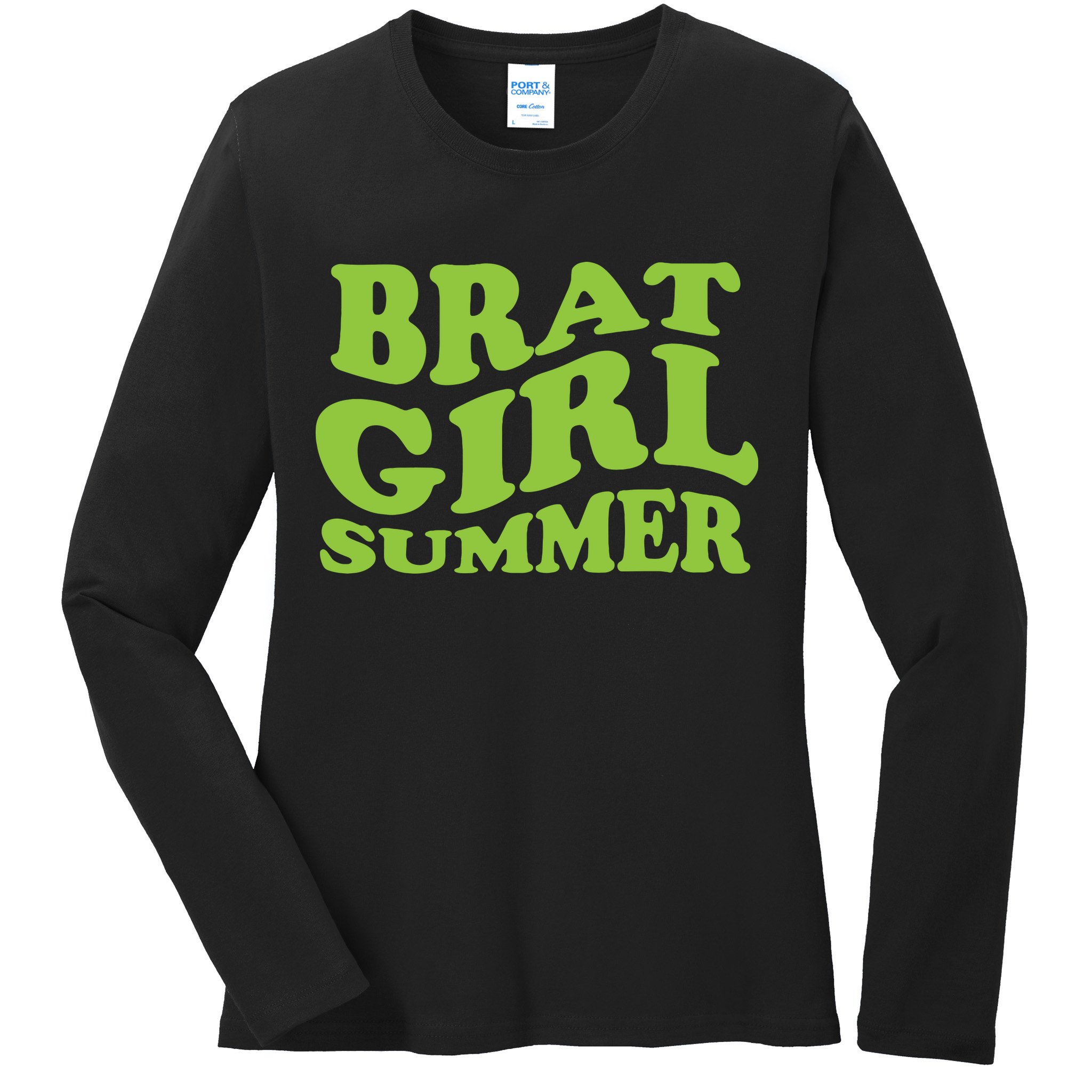 Brat Girl Summer Cute Retro Summer Ladies Long Sleeve Shirt