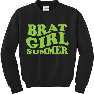Brat Girl Summer Cute Retro Summer Kids Sweatshirt