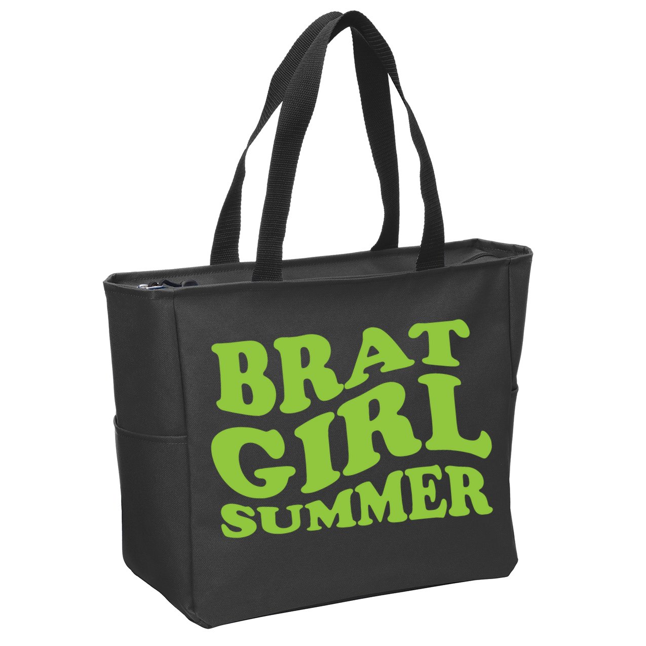Brat Girl Summer Cute Retro Summer Zip Tote Bag